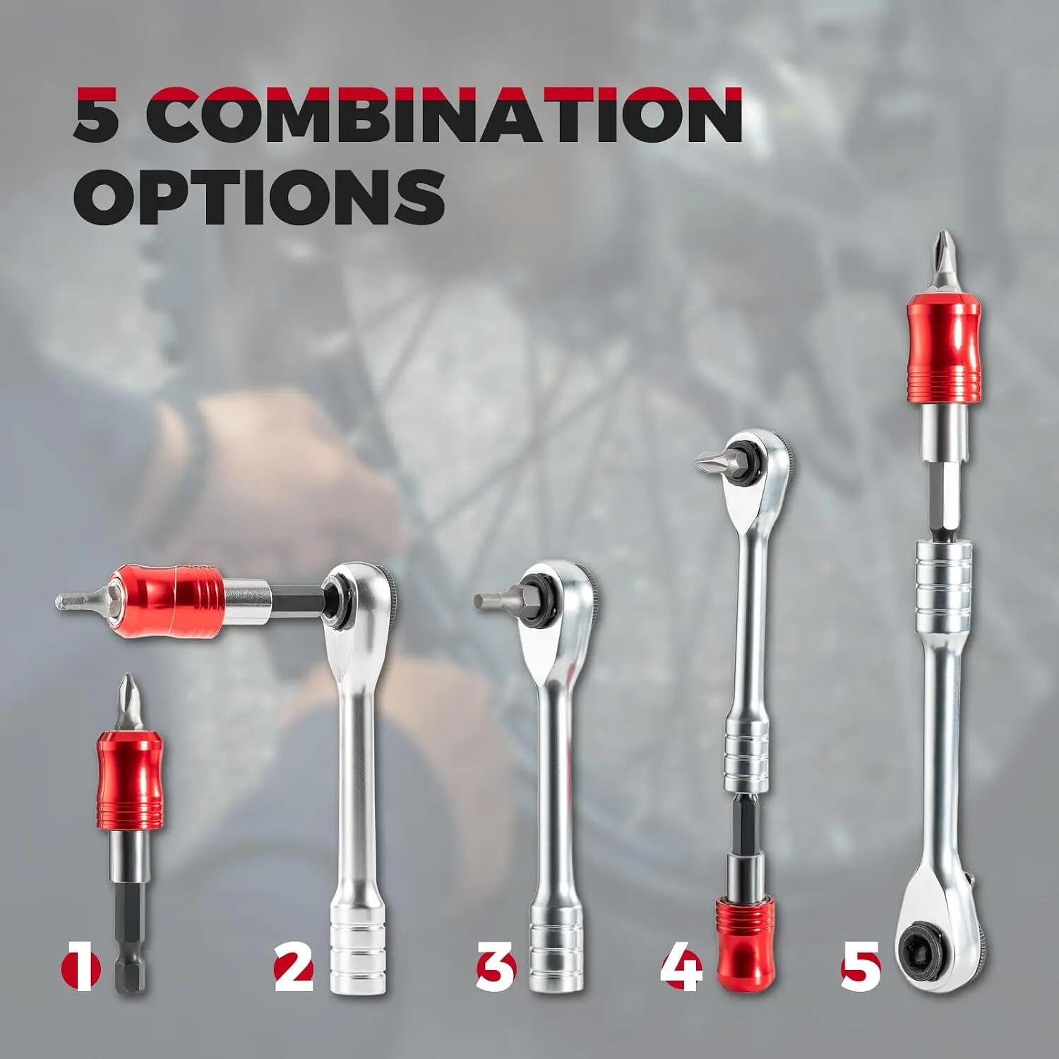 10-in-1 Fahrrad-Multitool mit Ratsche & Reifenhebern – kompakt für MTB & Rennrad 5/7