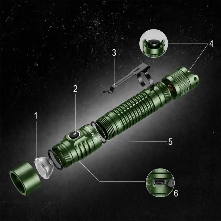 Latarka EDC Sofirn SP31 V3 akumulatorowa zielona 2000 lm 4/7