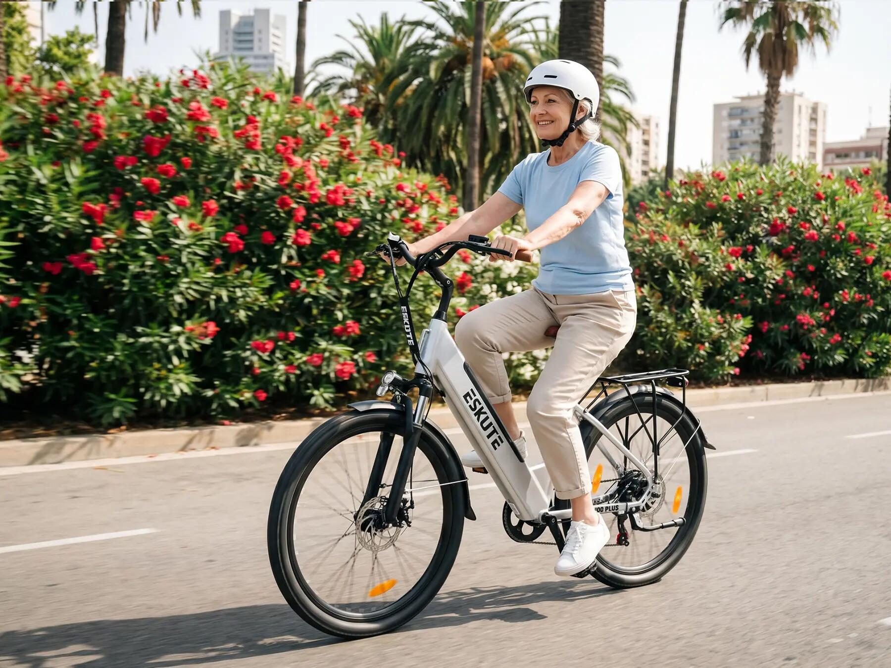 Bicicletta elettrica per adulti Eskute C100 Plus Batteria 36V 13Ah 3/4