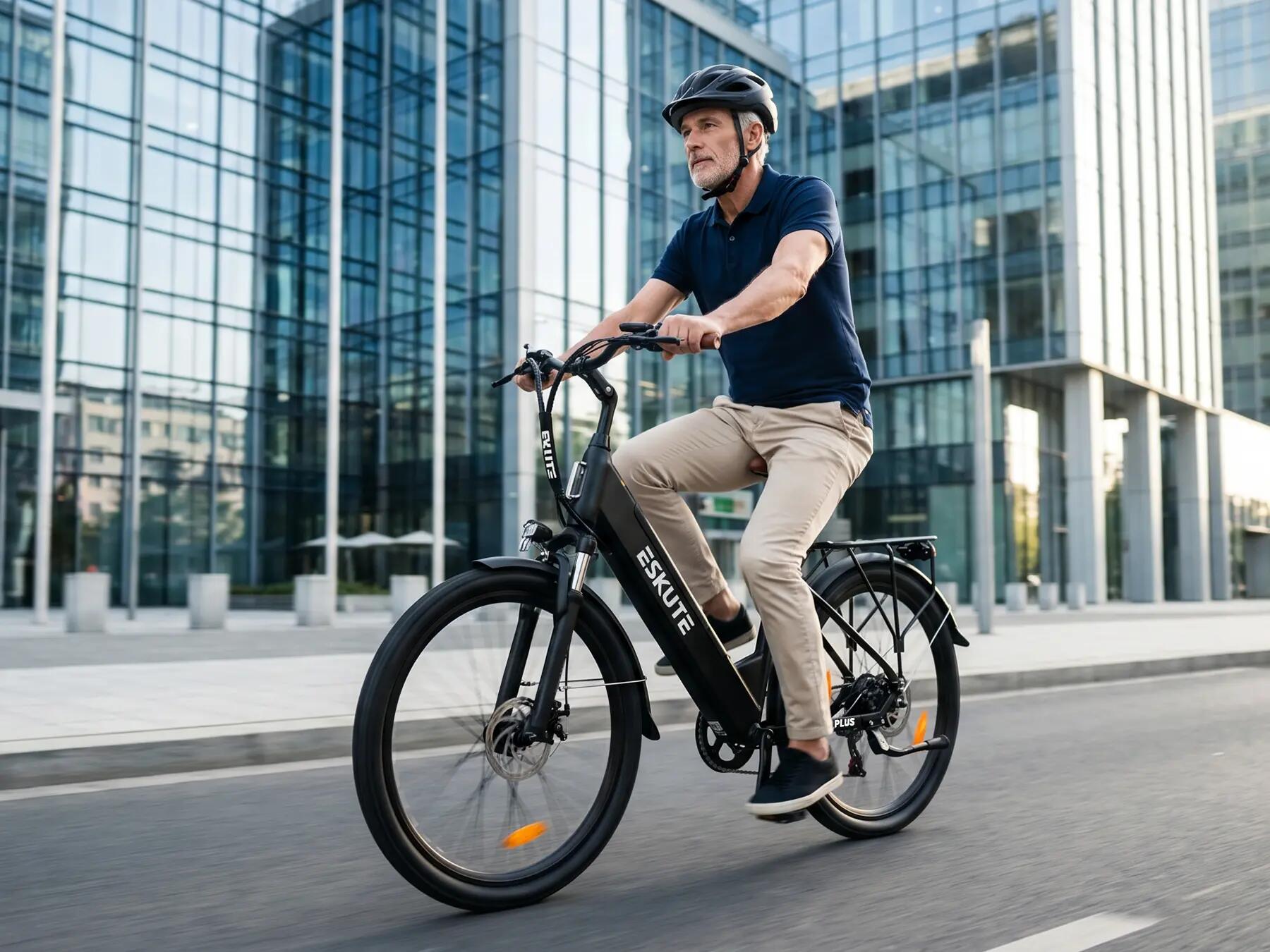 Bicicletta elettrica per adulti Eskute C100 Plus Batteria 36V 13Ah 2/4