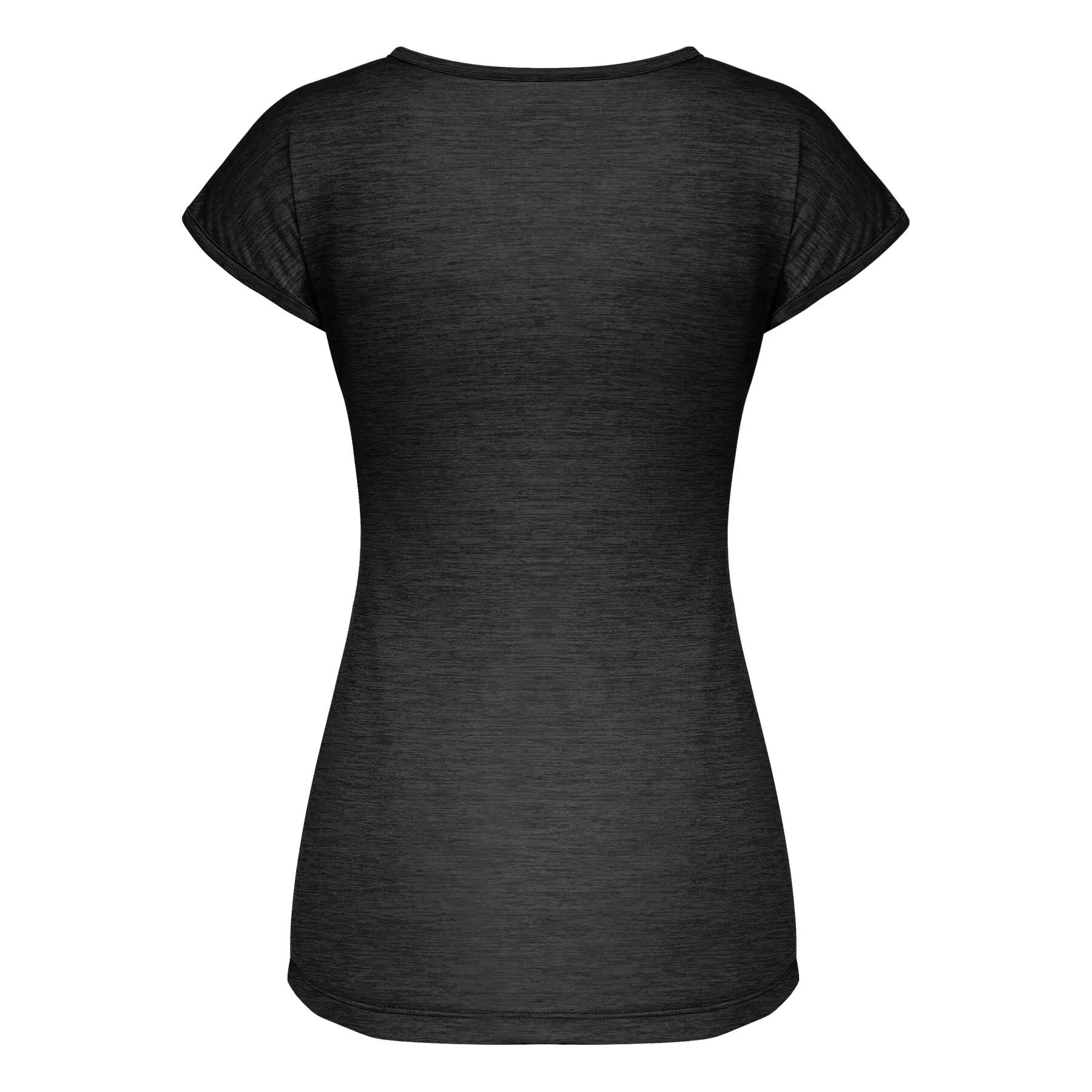 Camiseta feminina Salewa PUEZ MELANGE DRY preta tamanho XS 2/3