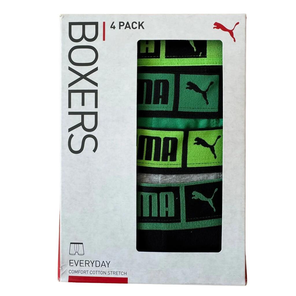 Мъжки боксерки Puma BASIC PLACED LOGO ELASTIC 4-PACK