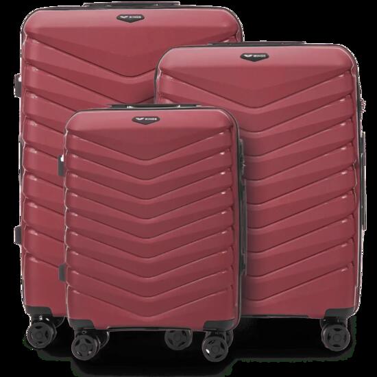 Ensemble de 3 valises Wings PHOENIX 2.0 polypropylène BORDEAUX