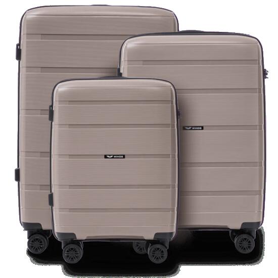 Ensemble de 3 valises Wings HAWFINCH 3.0 polypropylène CHAMPAGNE