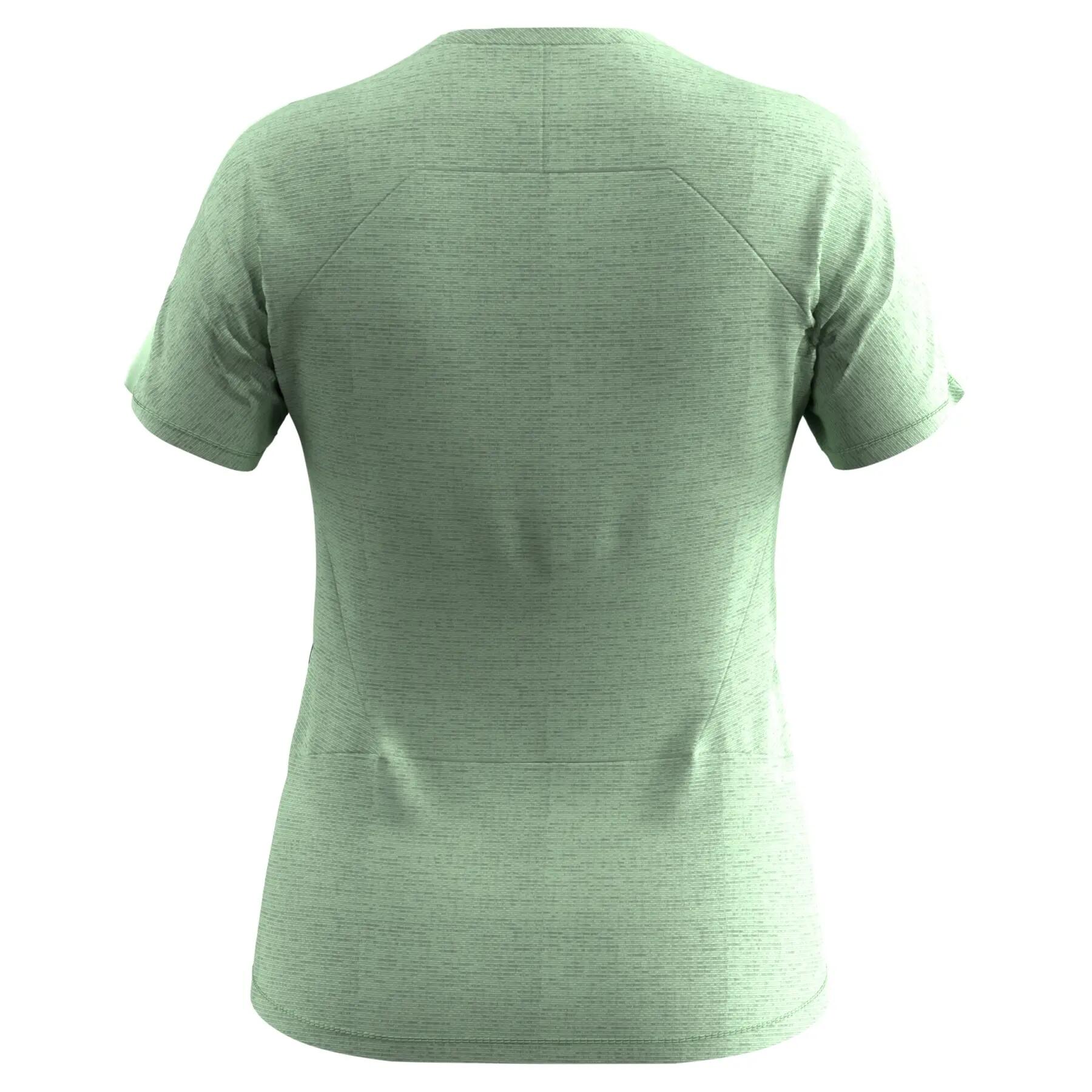 Camiseta feminina Salewa PEDROC DRY WIND verde tamanho M 2/8