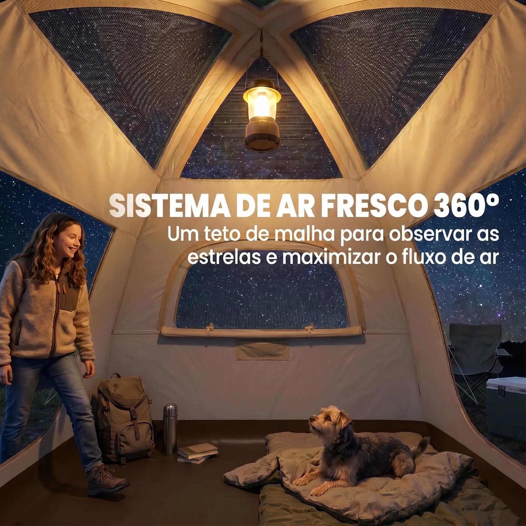 Tenda insuflável 220x220x200 cm creme Outsunny 10/11