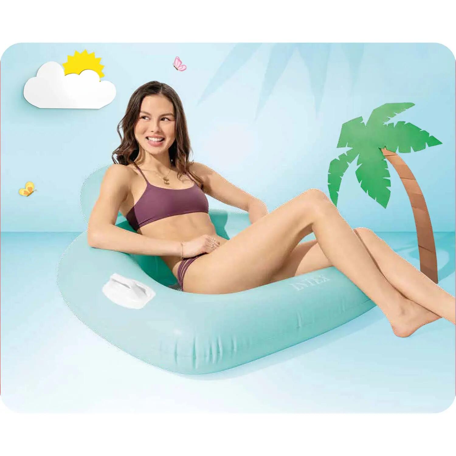 Fotel materac dmuchany Intex 56801 do pływania miętowy Lounge plażowy 4/5