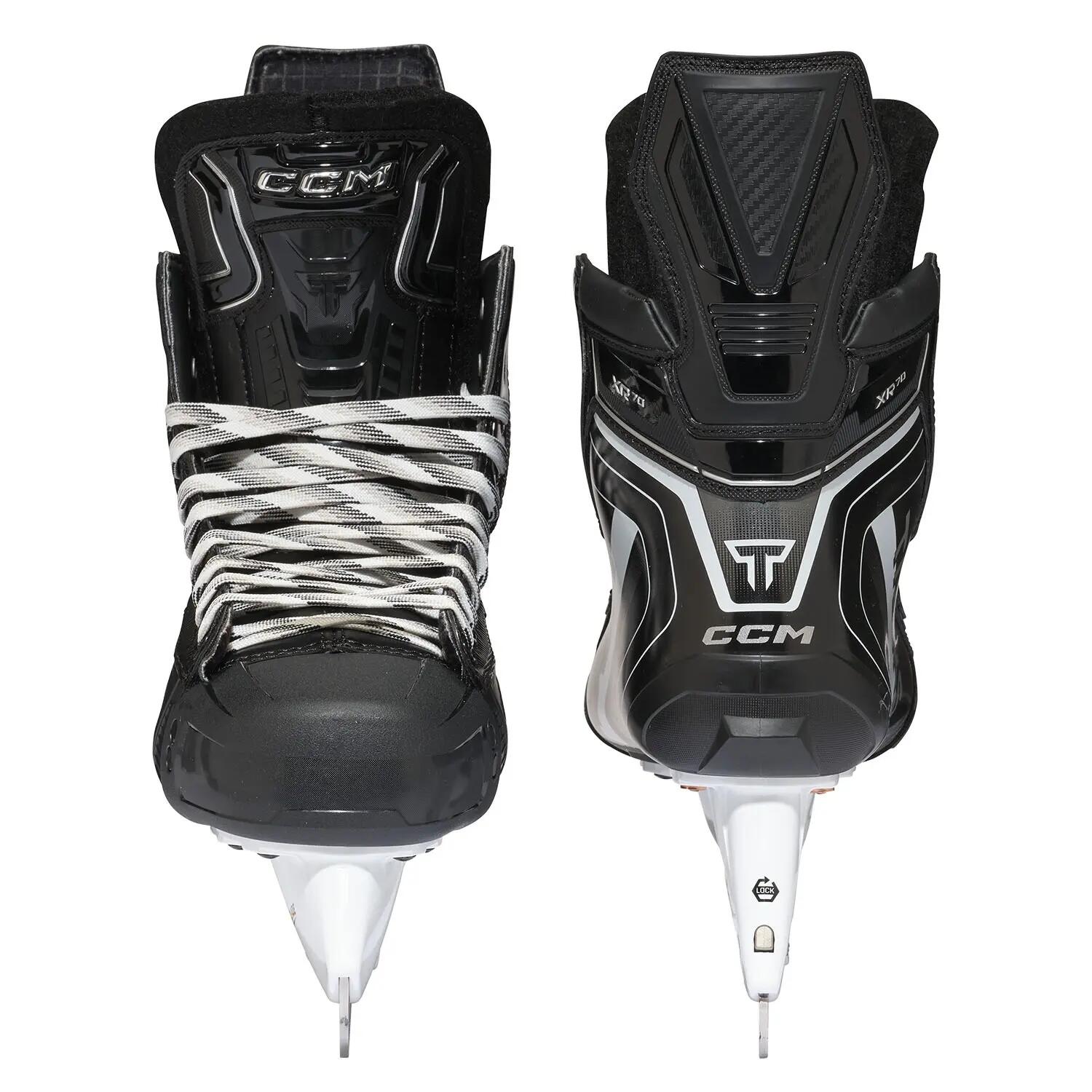 Tacks XR70 - Patins de hóquei no gelo - Adultos - Preto - Branco - Ajuste largo 4/7