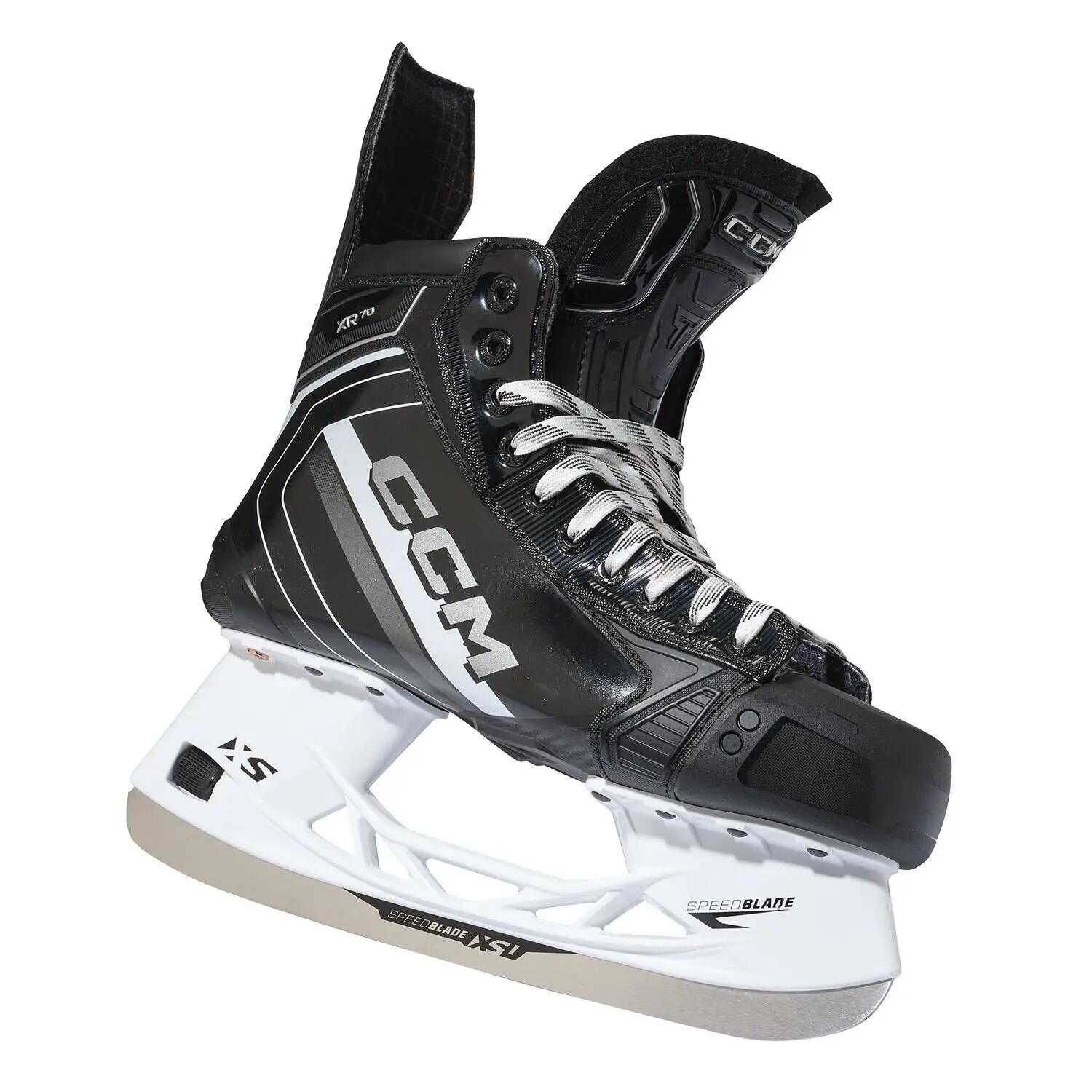 Tacks XR70 - Patins de hóquei no gelo - Adultos - Preto - Branco - Ajuste largo 3/7