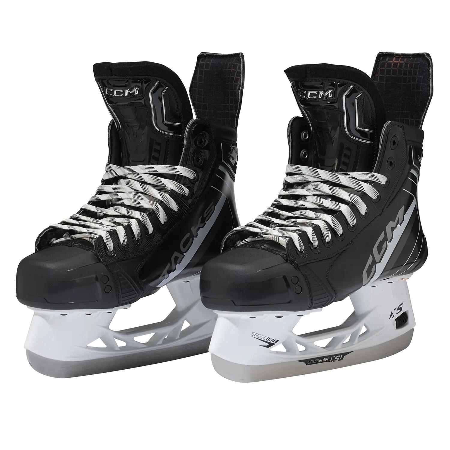 Tacks XR70 - Patins de hóquei no gelo - Adultos - Preto - Branco - Ajuste largo 2/7