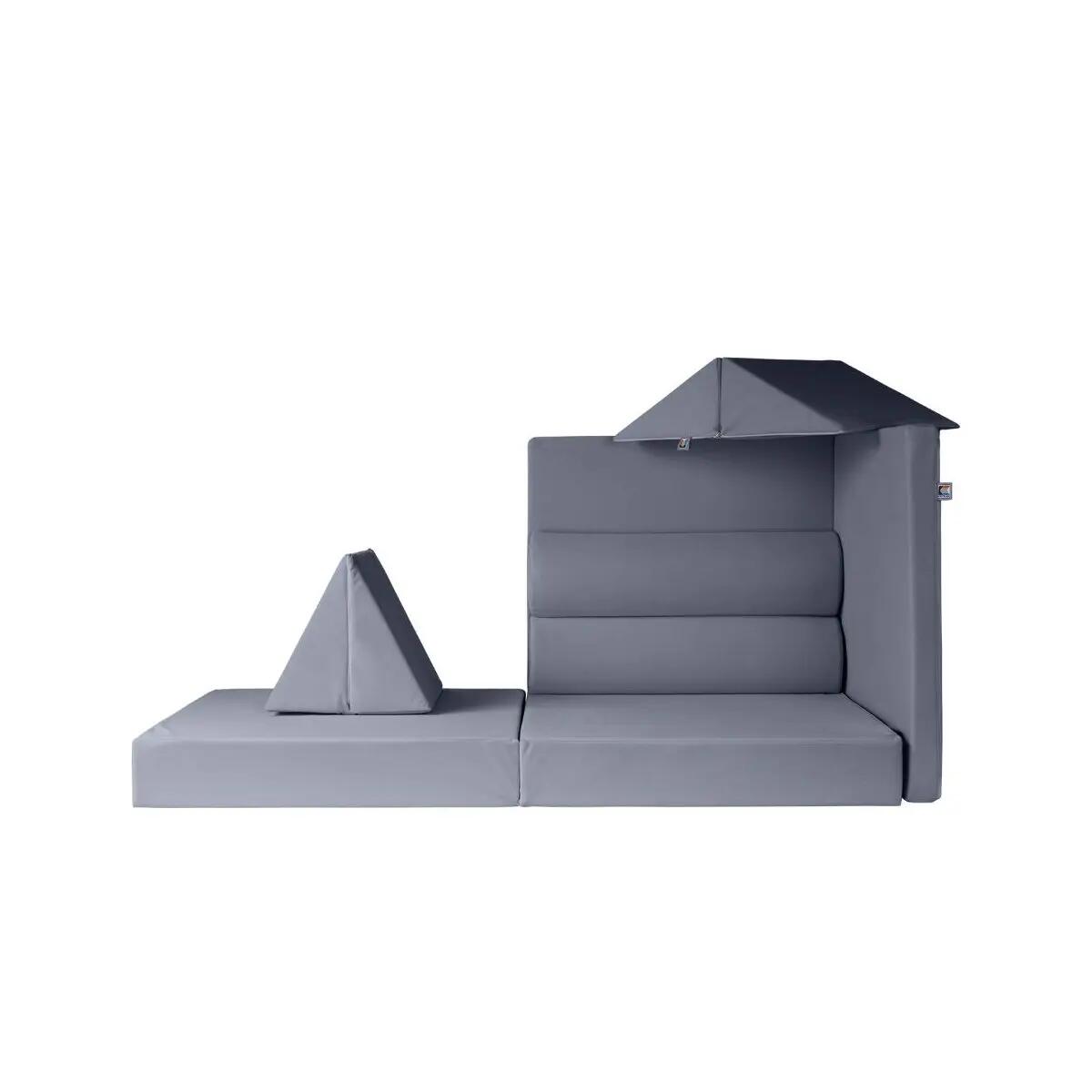 Trampoline - Jeu extérieur - Set JUMP 244 et canapé KREATY - Bleu et gris 3/3
