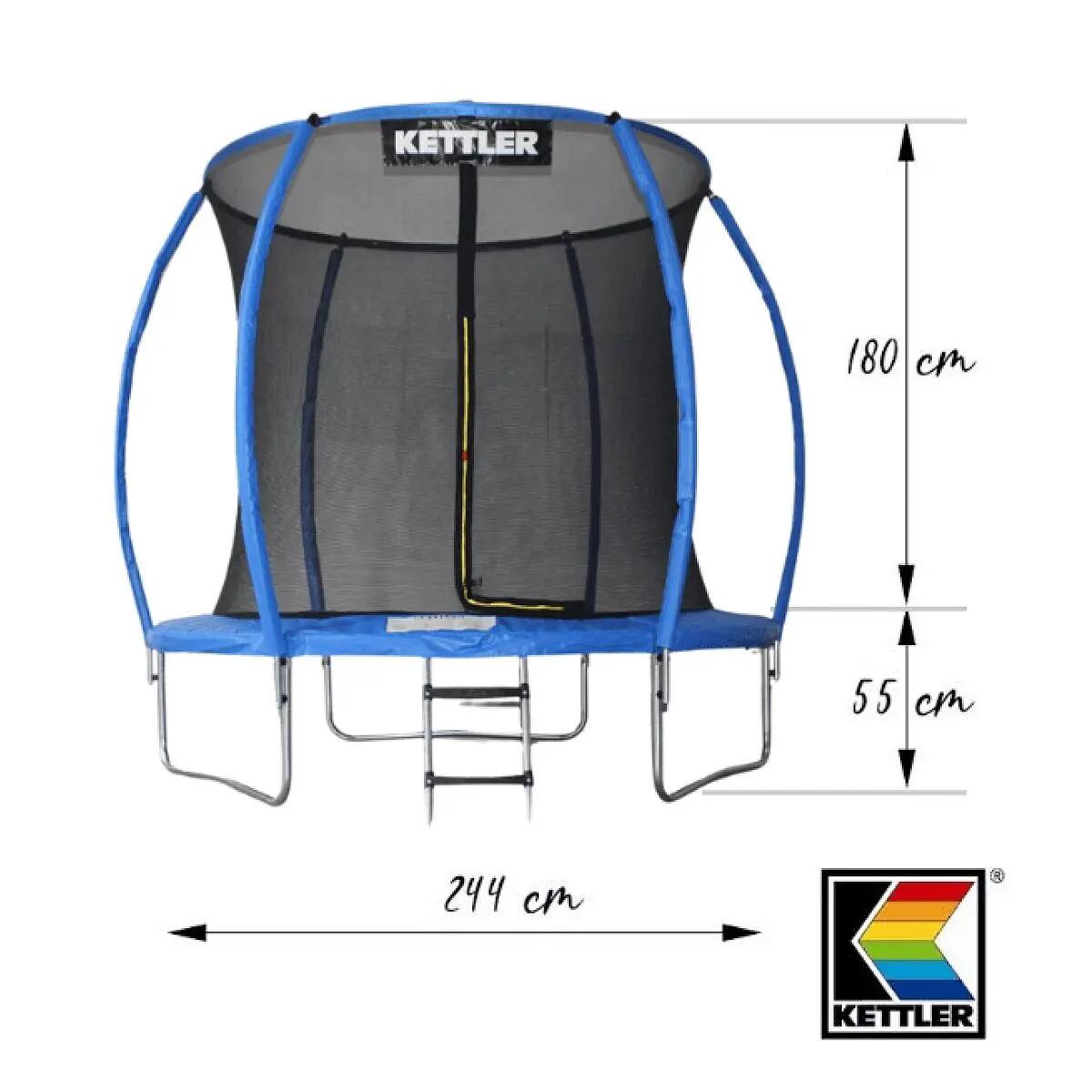 Trampoline - extérieur - JUMP 244 et Kreaty - bleu/crème 4/4