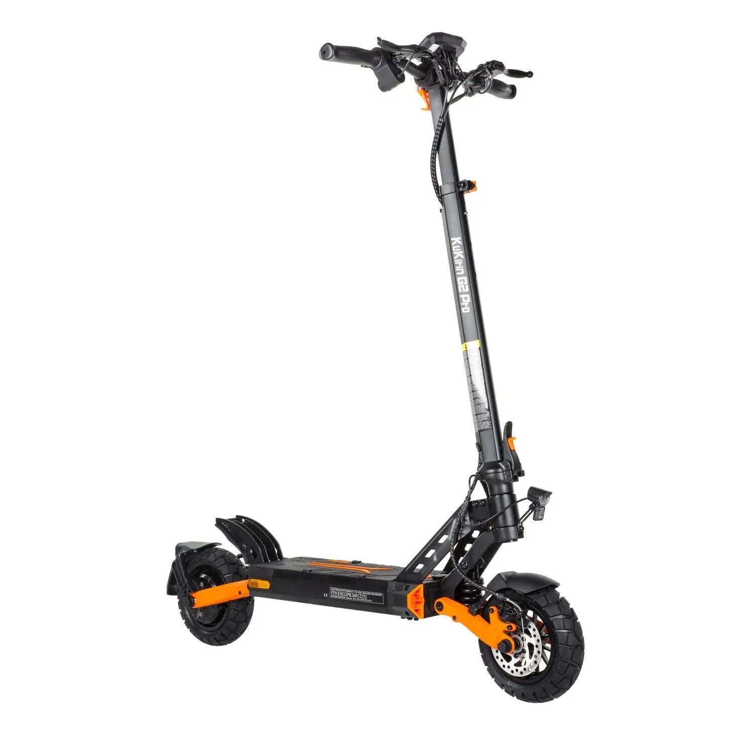 Patinete elétrico KuKirin G2 Pro ABE 600W 48V15.6Ah dobrável - Preto/Laranja 2/5