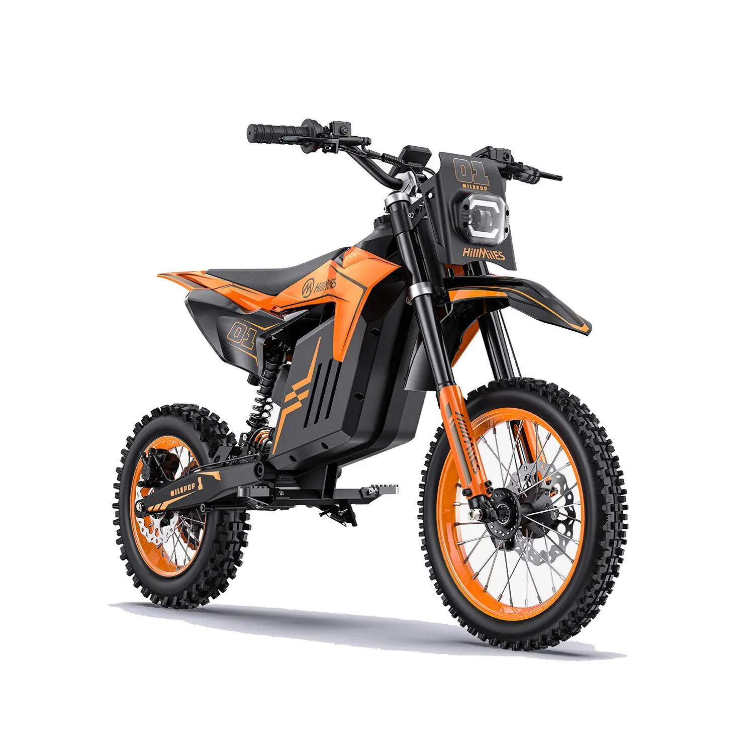 Moto elettrica HillMiles MilePop 1 2000W 48V25Ah disco arancione 4/5
