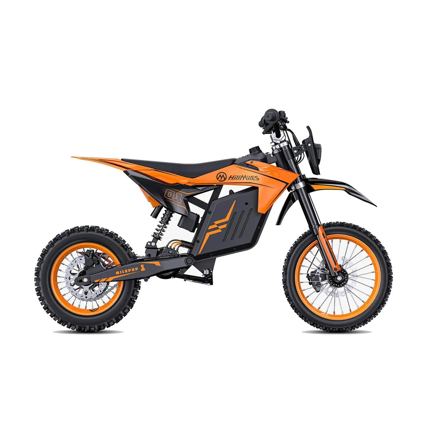 Moto elettrica HillMiles MilePop 1 2000W 48V25Ah disco arancione 3/5
