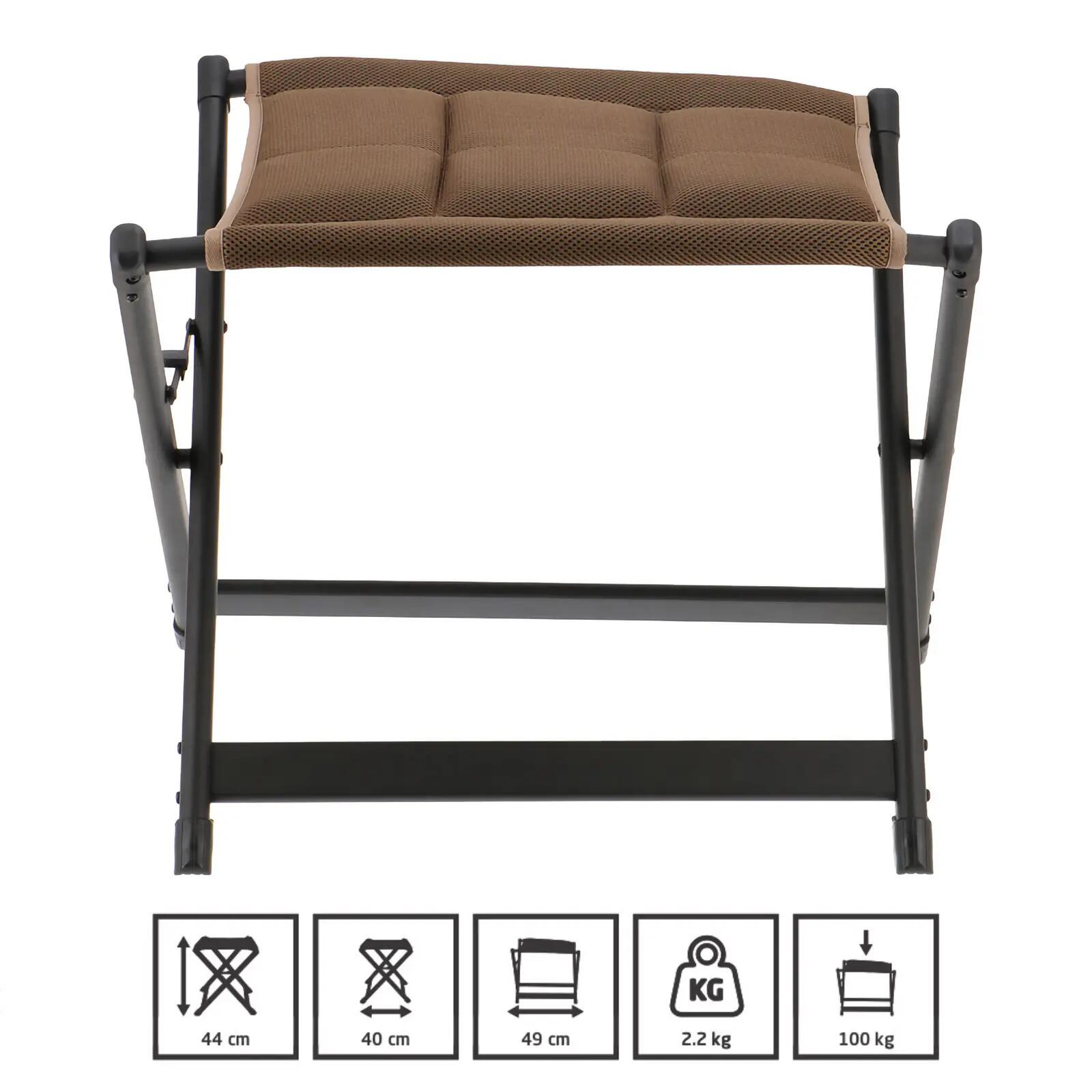 Repose-pieds Barletta tabouret chaise de camping pliante support pour les pieds 2/3
