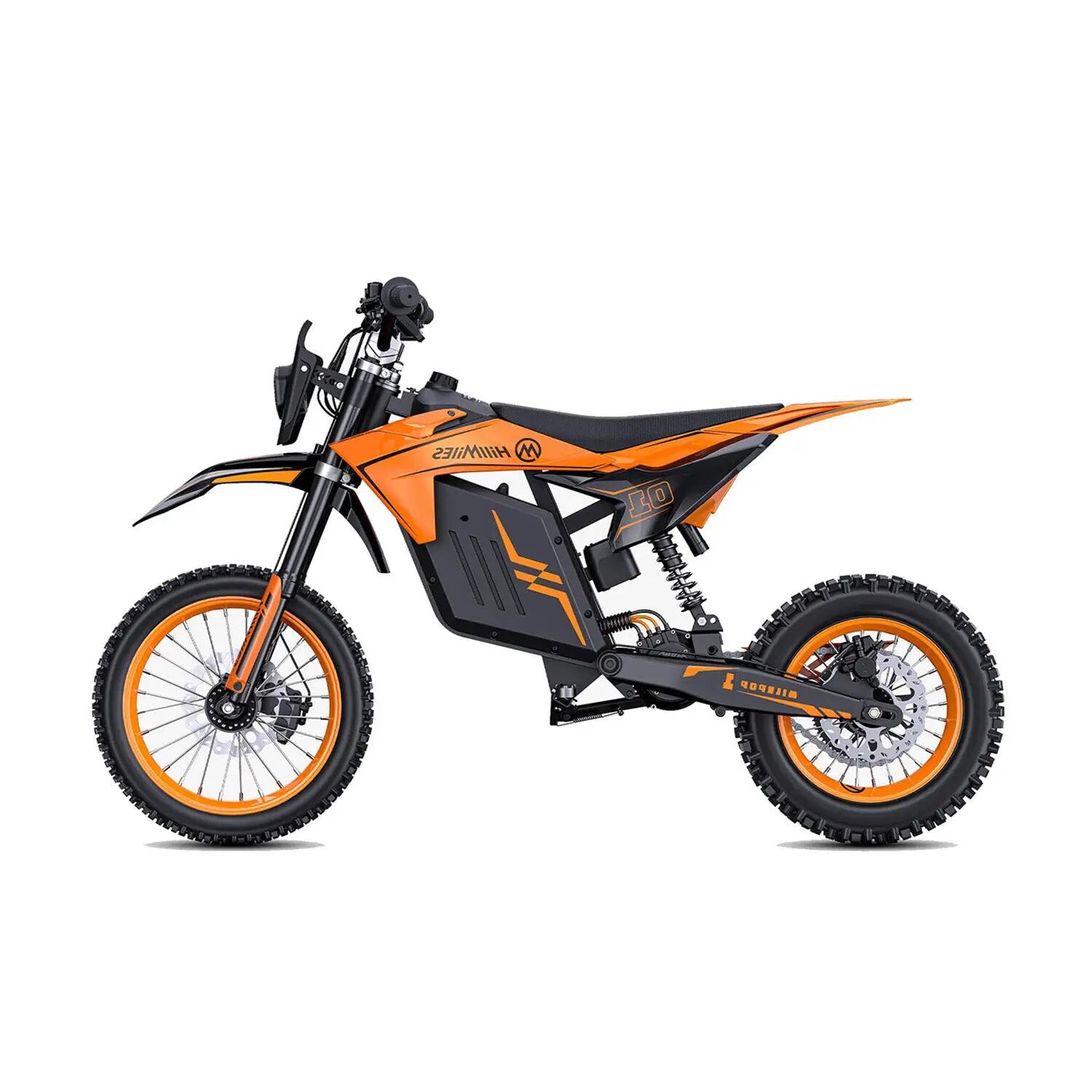 Moto elettrica HillMiles MilePop 1 2000W 48V25Ah disco arancione 2/5