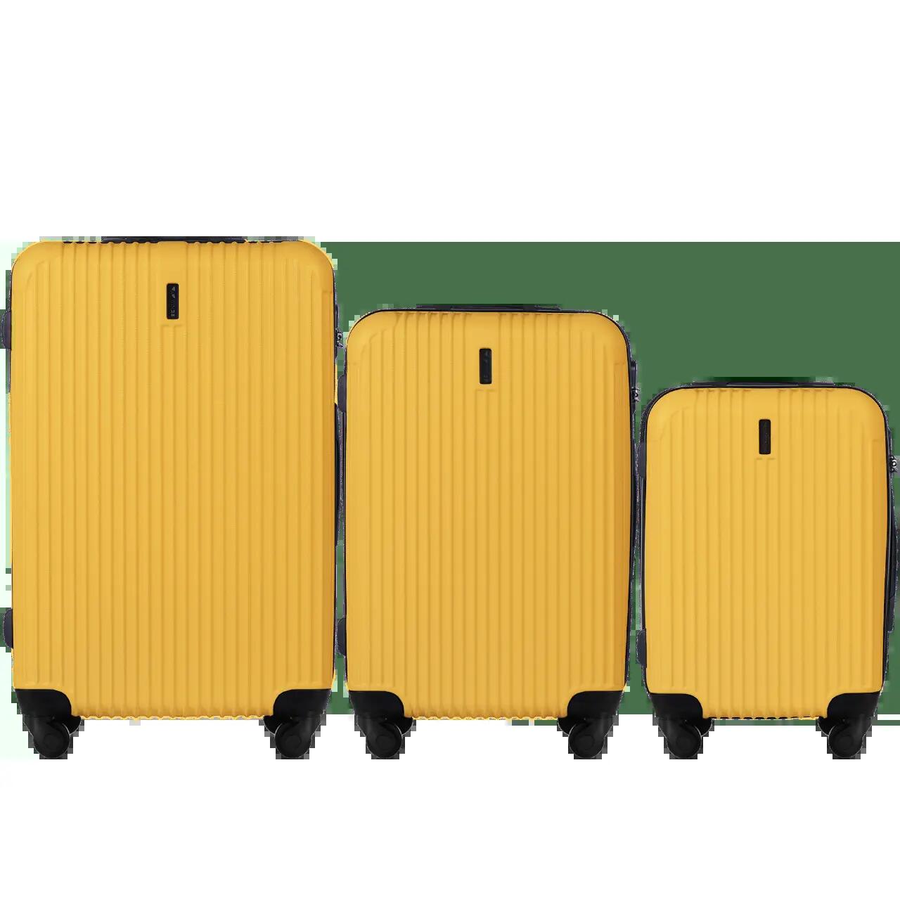 ENSEMBLE DE 3 VALISES WINGS EGRET 2.0 JAUNE 2/7