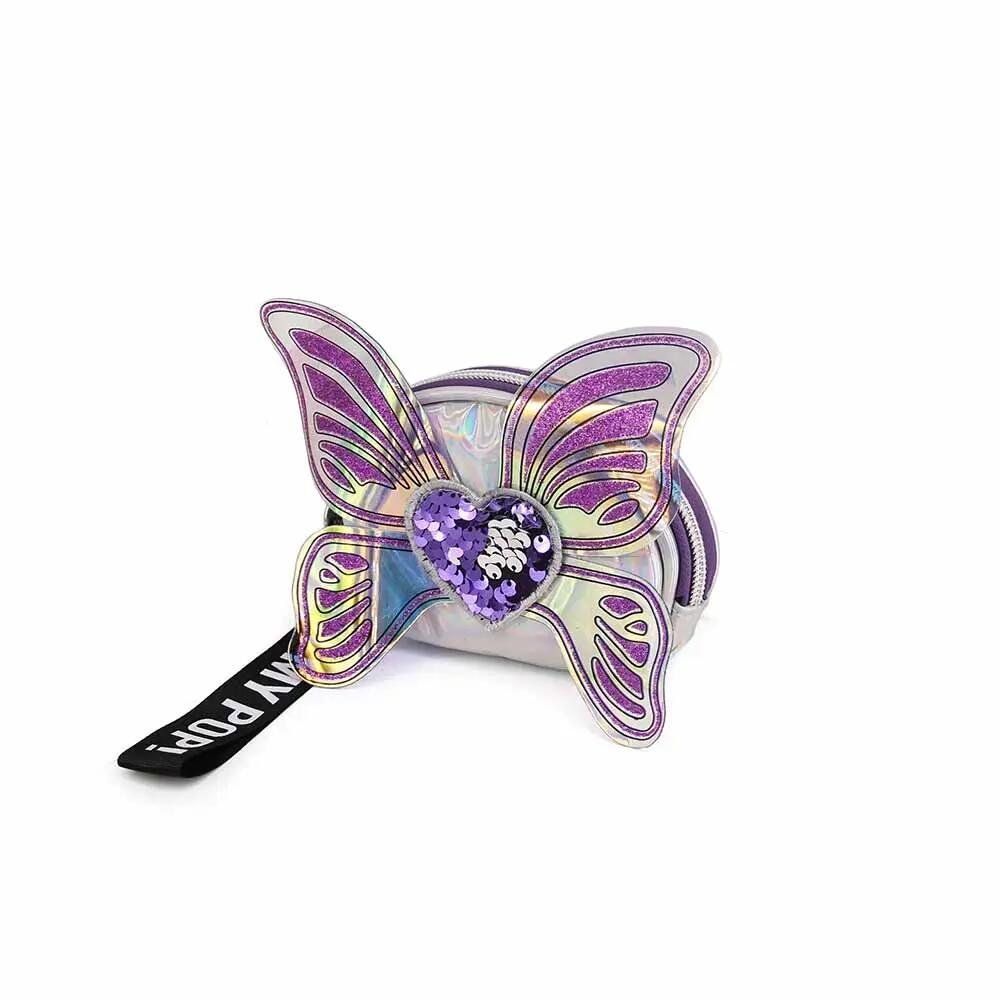 Oh My Pop Wings Monedero Oval, Plateado 2/3