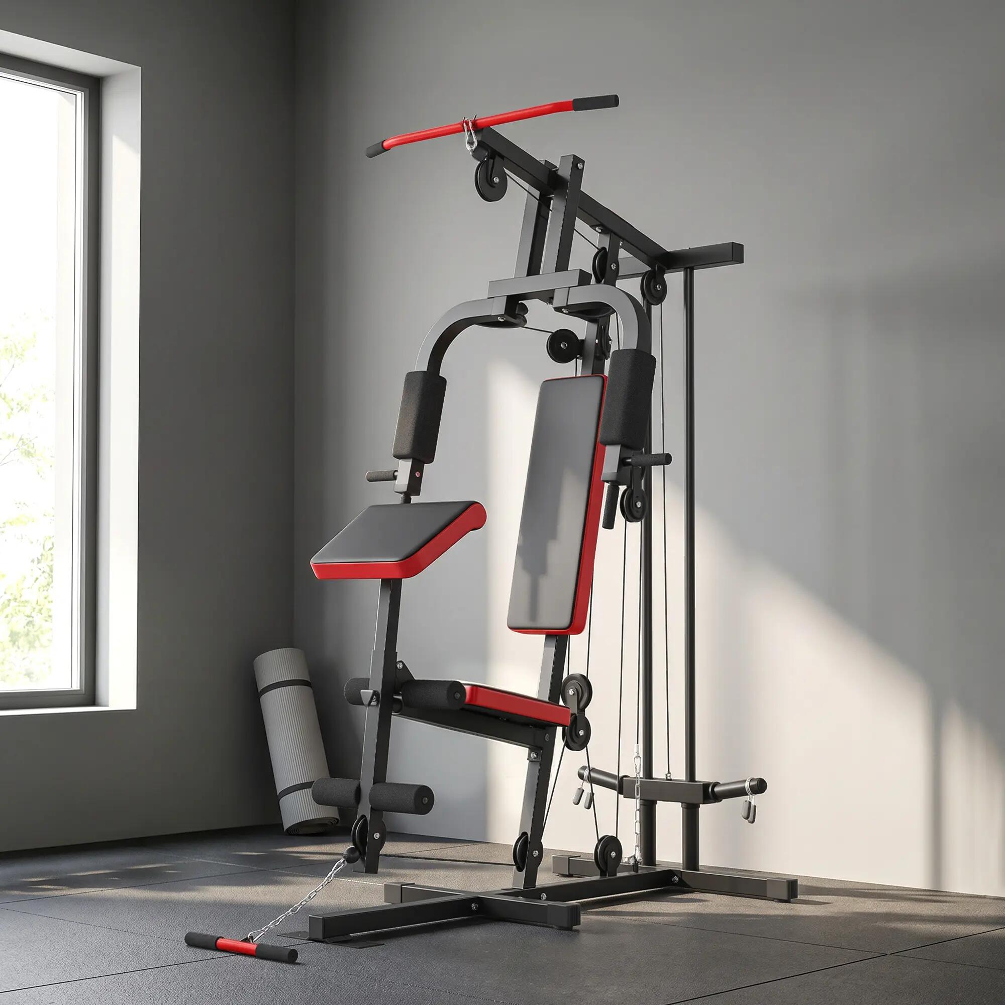 Máquina de multiestação 136x107x205 cm preto e vermelho SPORTNOW 2/11