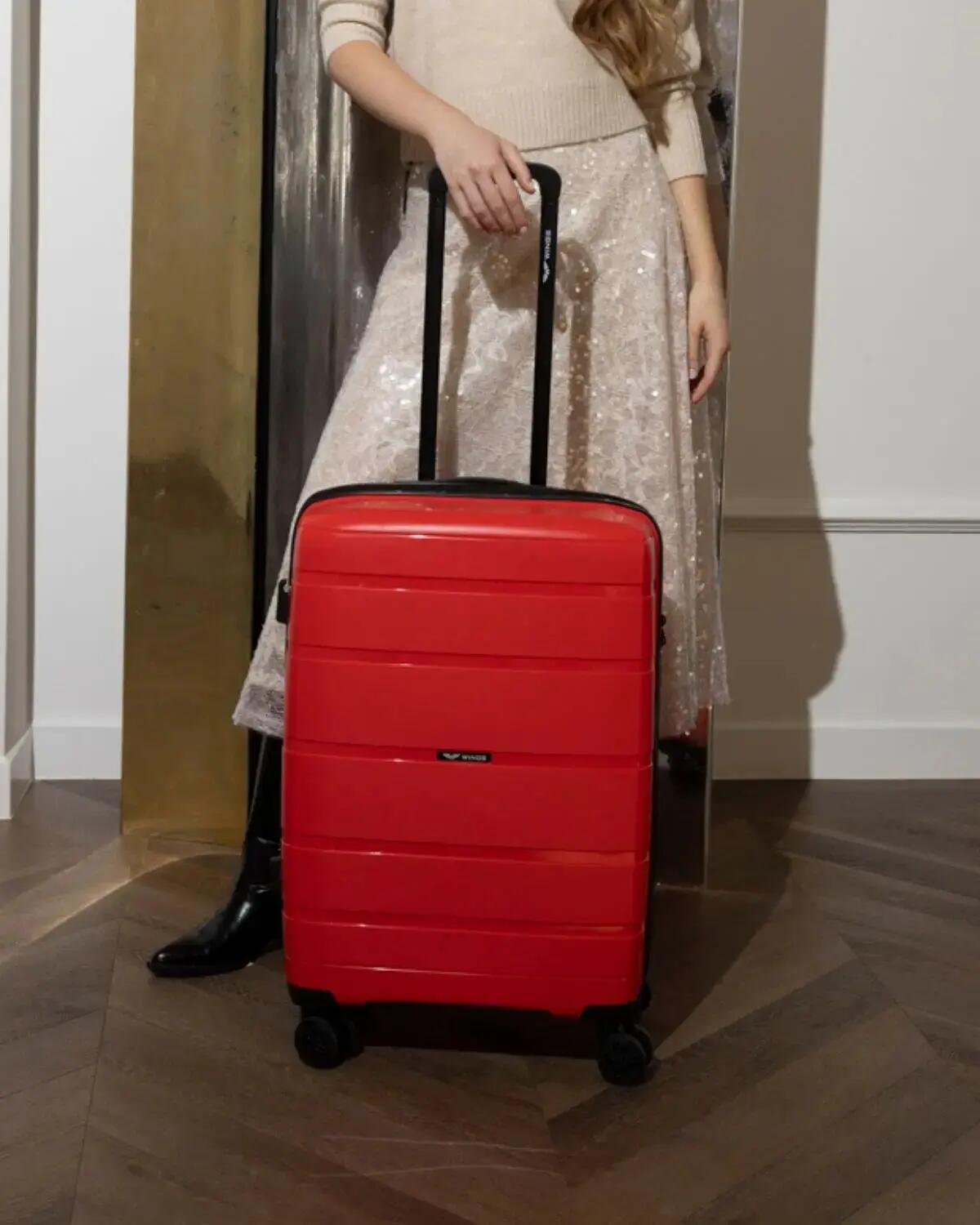 Valise moyenne Wings HAWFINCH 3.0 polypropylène 24" ROUGE 2/10