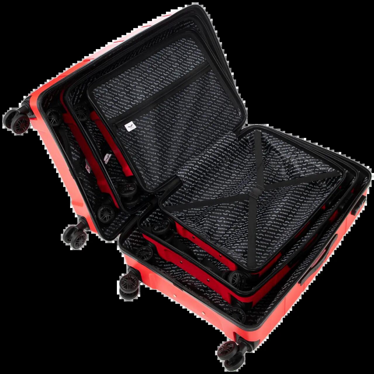Valise cabine Wings HAWFINCH 3.0 polypropylène 20" ROUGE 6/10