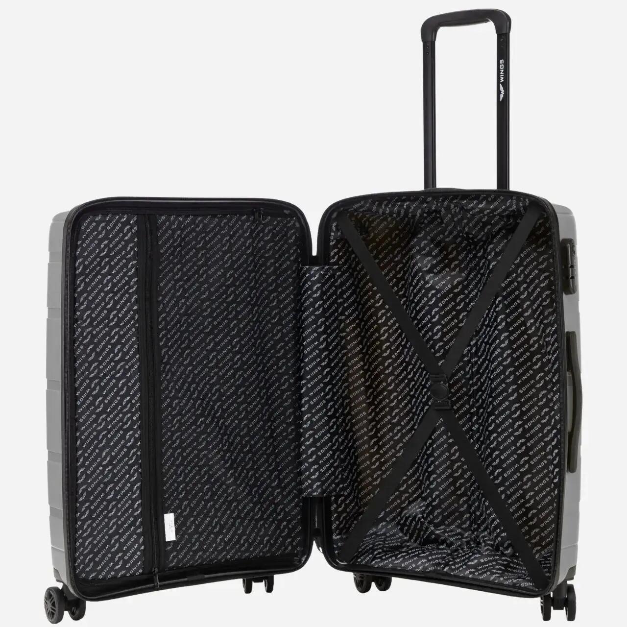 Valise moyenne Wings HAWFINCH 3.0 polypropylène 24" gris foncé 2/10
