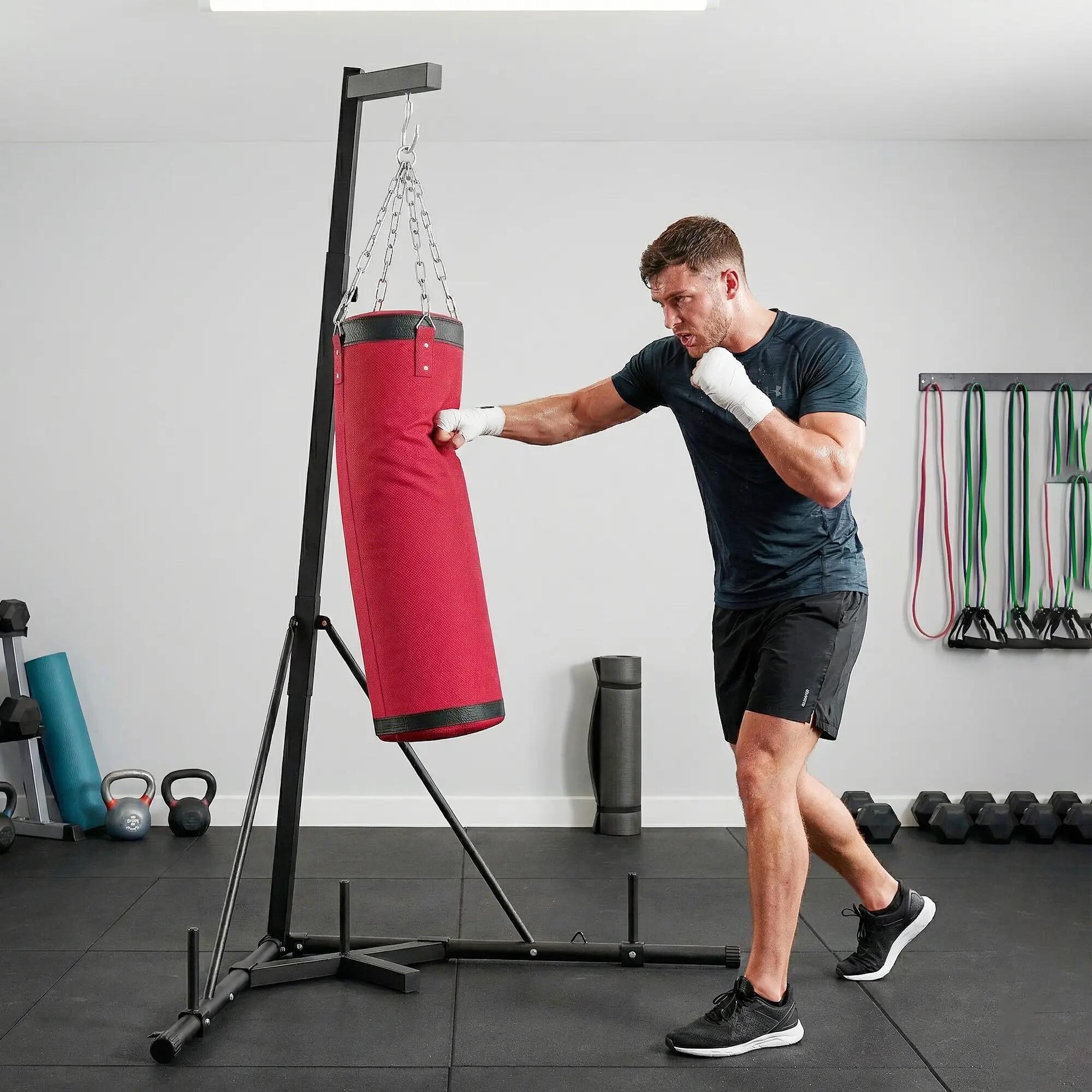 Suporte para Saco de Boxe SPORTNOW 175x91x231 cm Vermelho 2/7