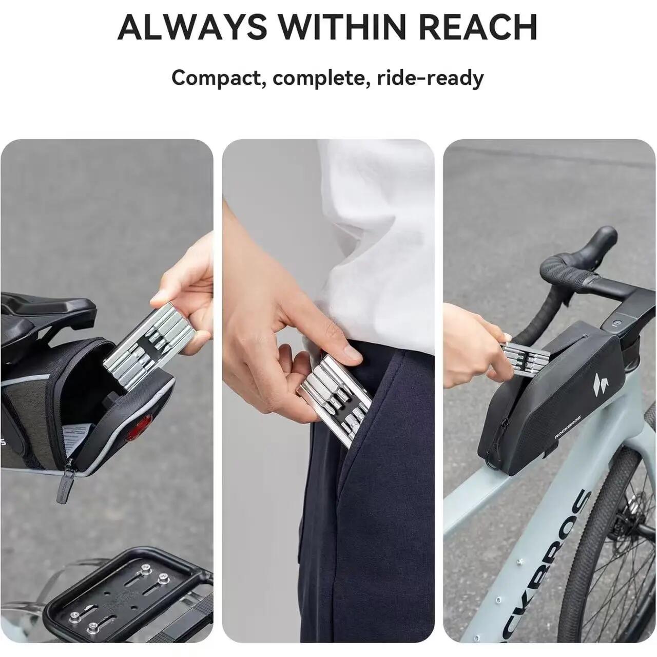 10-in-1 Fahrrad-Multitool mit Reifenreparatur-Set 6/7