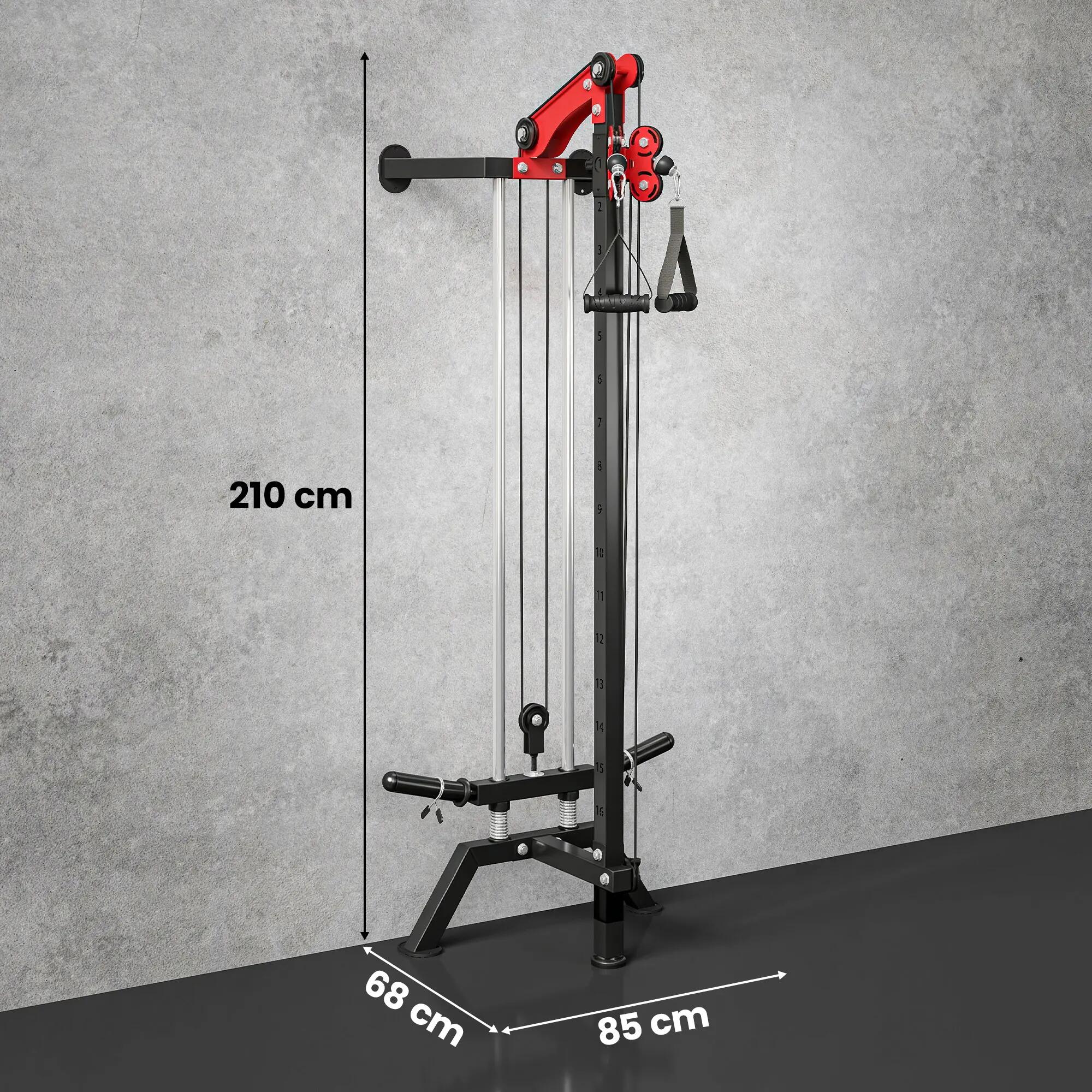 Machine à poulie musculation réglable contrepoids max. 60 Kg 3/5