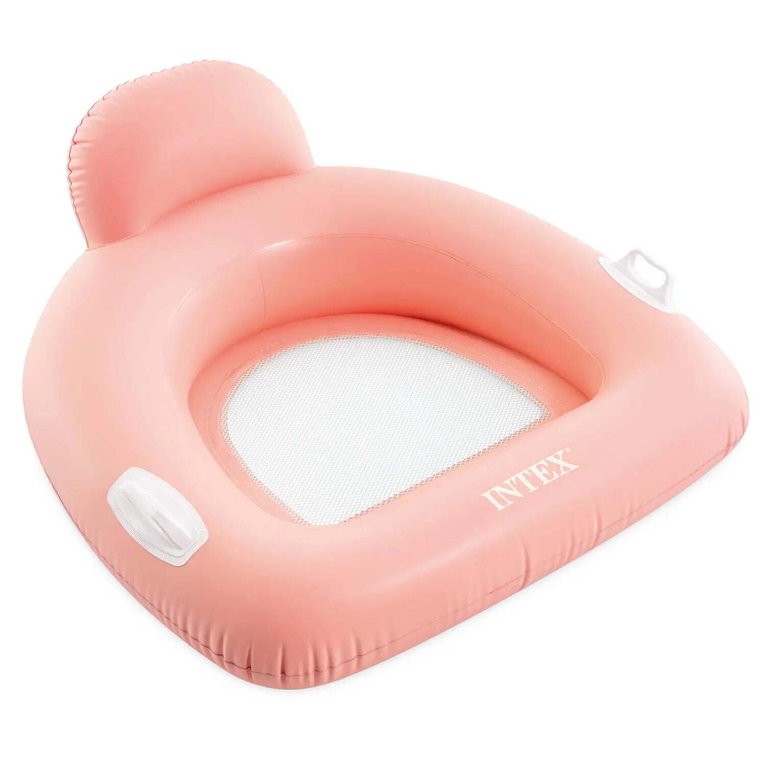 Fotel materac dmuchany Intex 56801 do pływania różowy Lounge plażowy 3/5