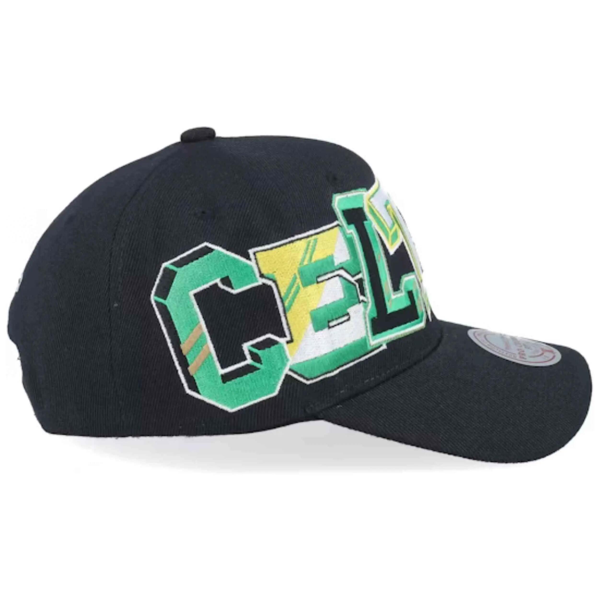 Boné Mitchell & ness modelo Boston Celtics Hyper Type Pro Black Adj para unissex 4/4