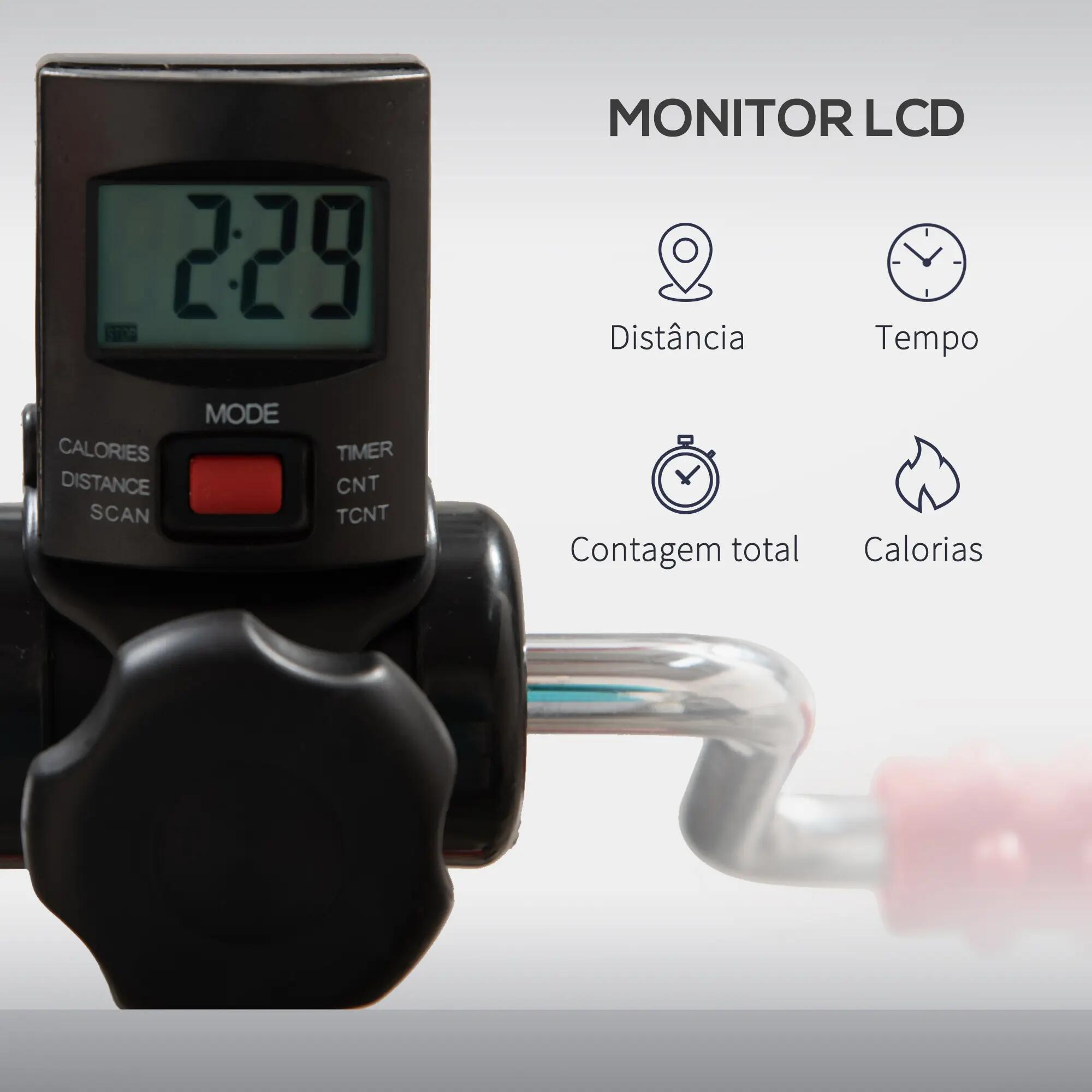 Pedal estático 56x56x97 cm preto e vermelho HOMCOM 9/11