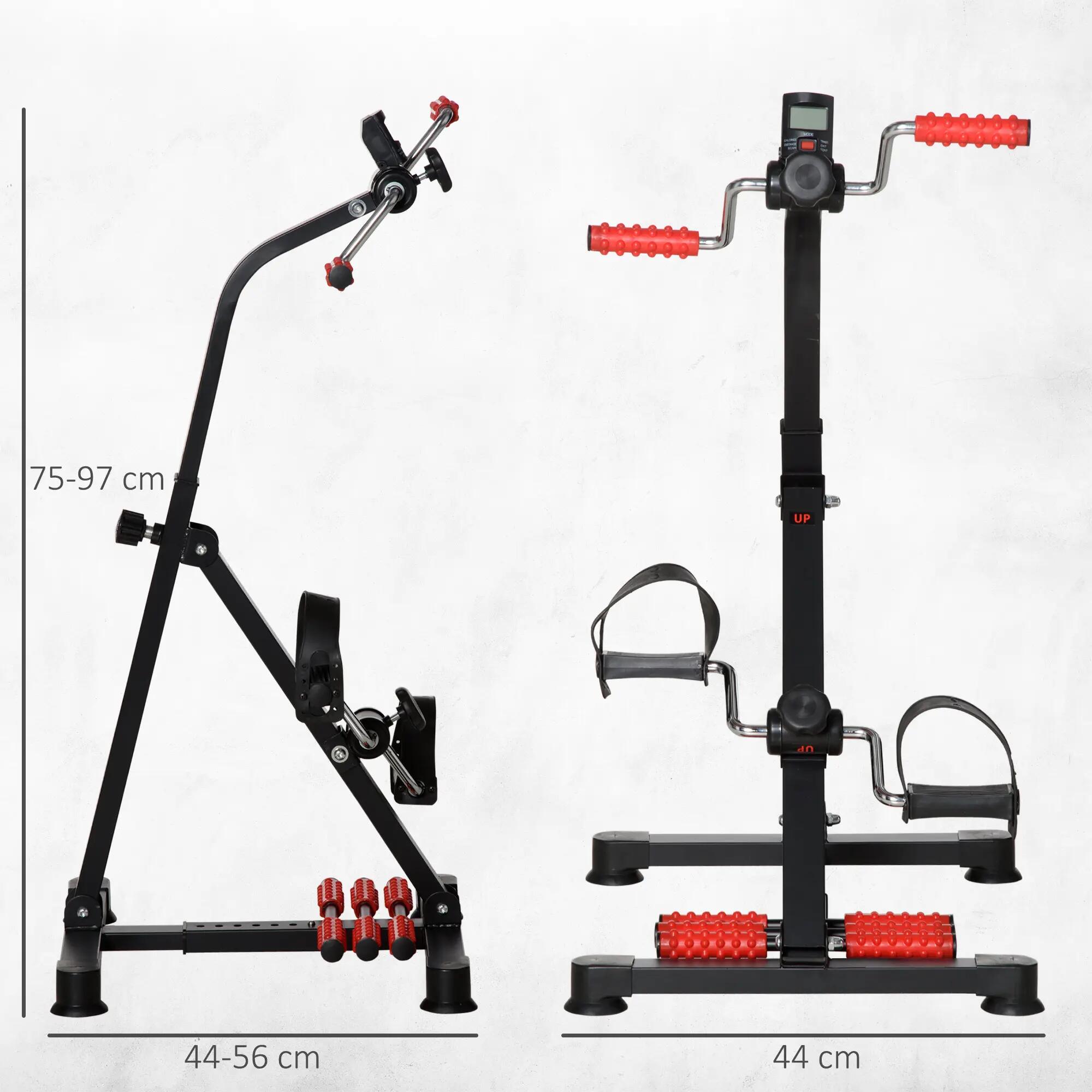 Pedal estático 56x56x97 cm preto e vermelho HOMCOM 3/11