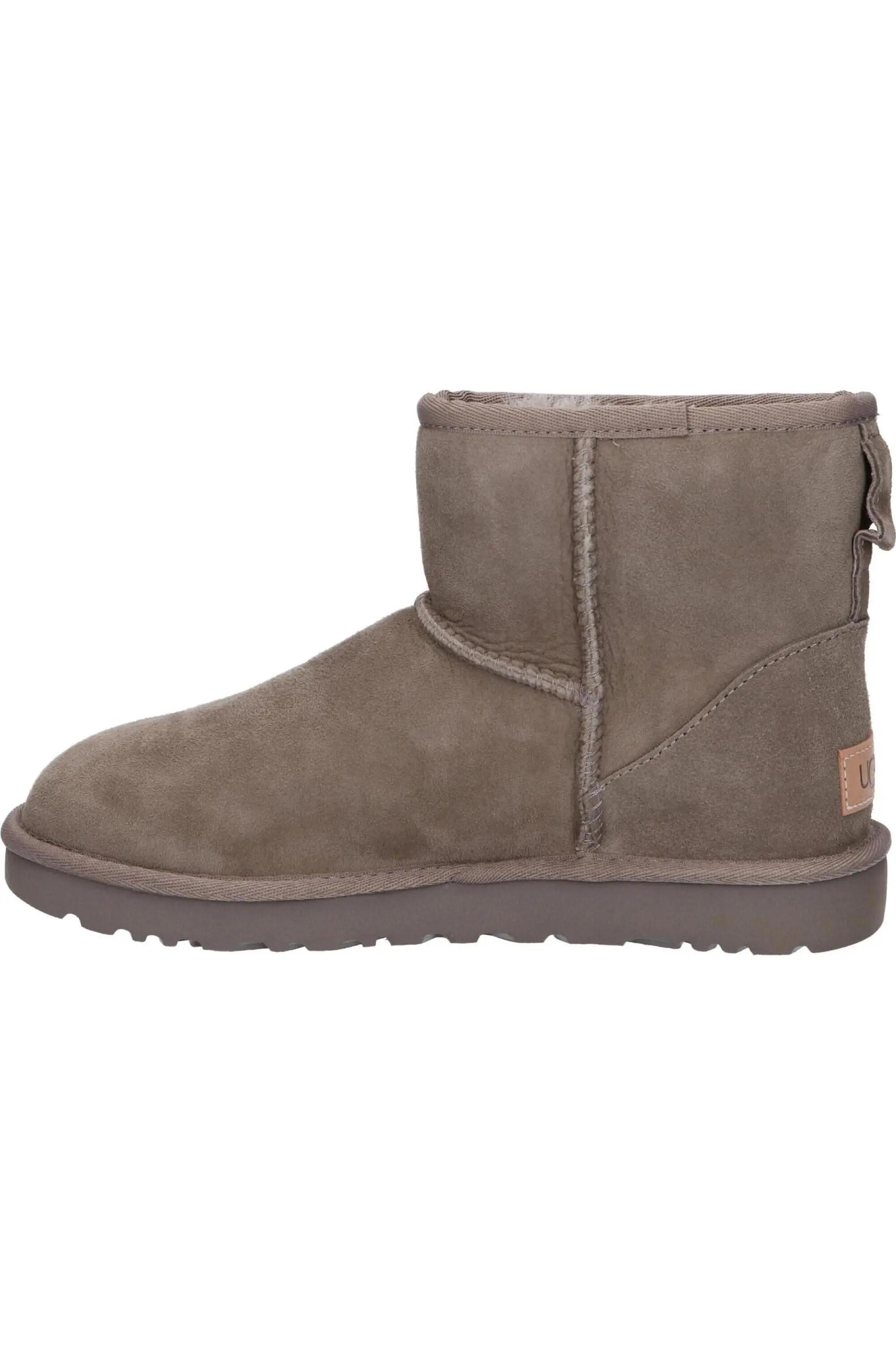 Bottes - femme - nubuck - classic mini ii - smoke plum 4/5