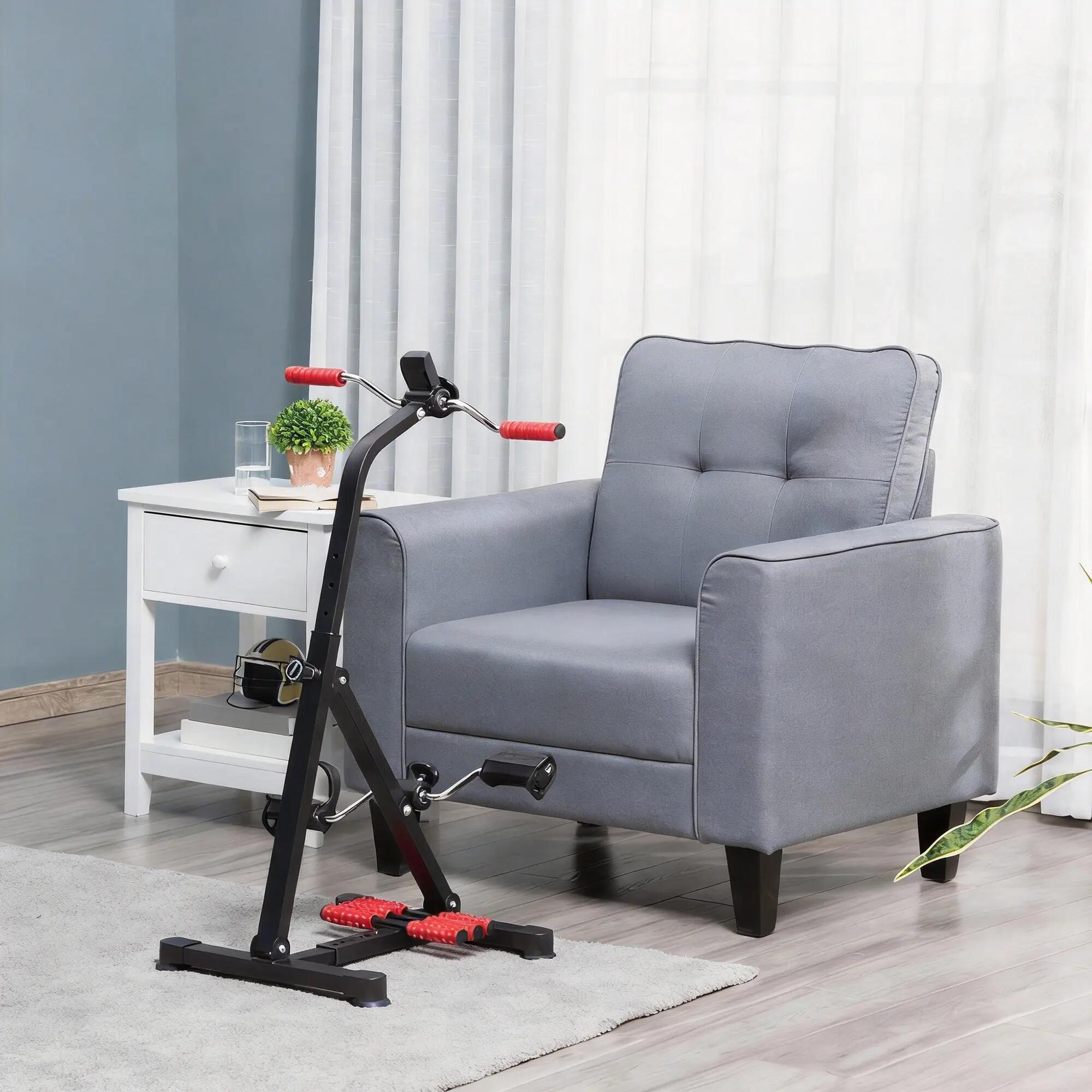 Pedal estático 56x56x97 cm preto e vermelho HOMCOM 2/11