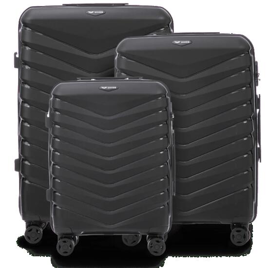 Ensemble de 3 valises Wings PHOENIX 2.0 polypropylène NOIR