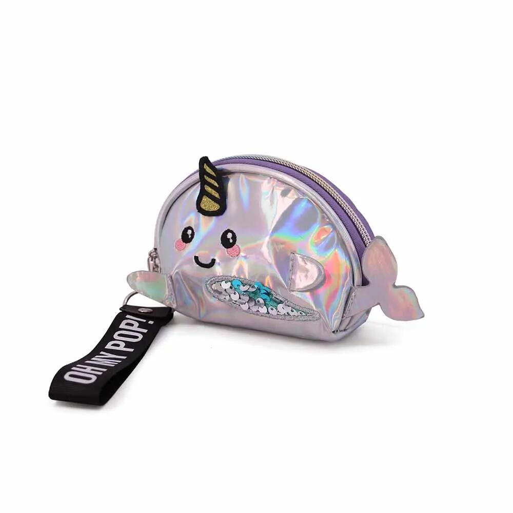 Oh My Pop Narval Monedero Oval, Plateado 2/3