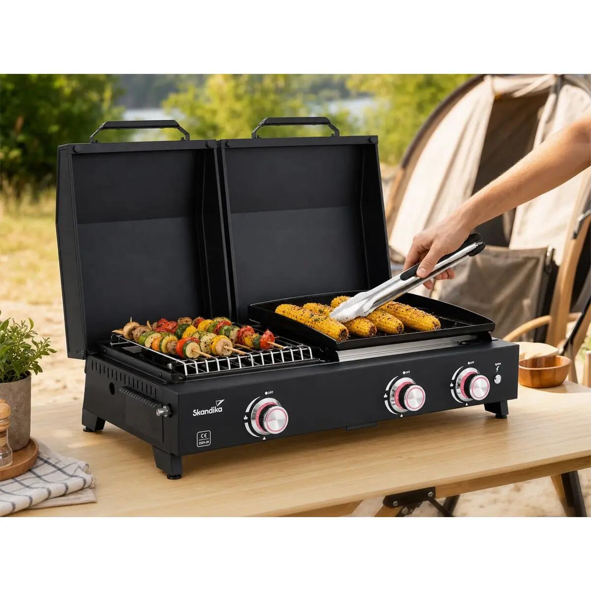 Plancha-grill Eldur 3-brander Plus – inclusief deksel en pannenhouder 5/12