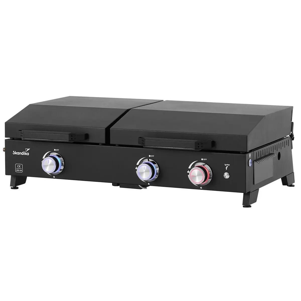 Plancha-grill Eldur 3-brander Plus – inclusief deksel en pannenhouder 12/12