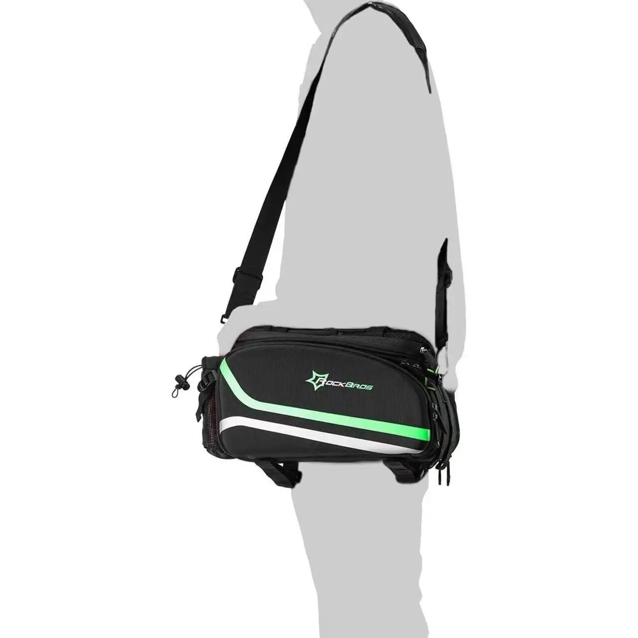 Wasserdichte Gepäckträgertasche mit Schultergurt & Regenschutz 8/8