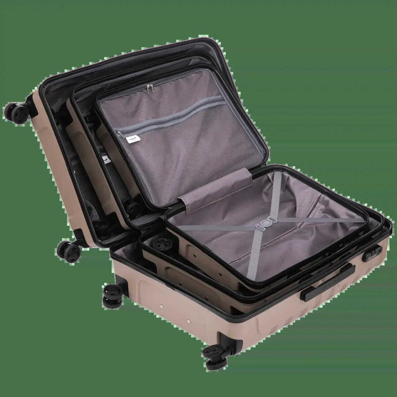 Ensemble de 3 valises Wings PHOENIX 2.0 polypropylène CHAMPAGNE 2/10