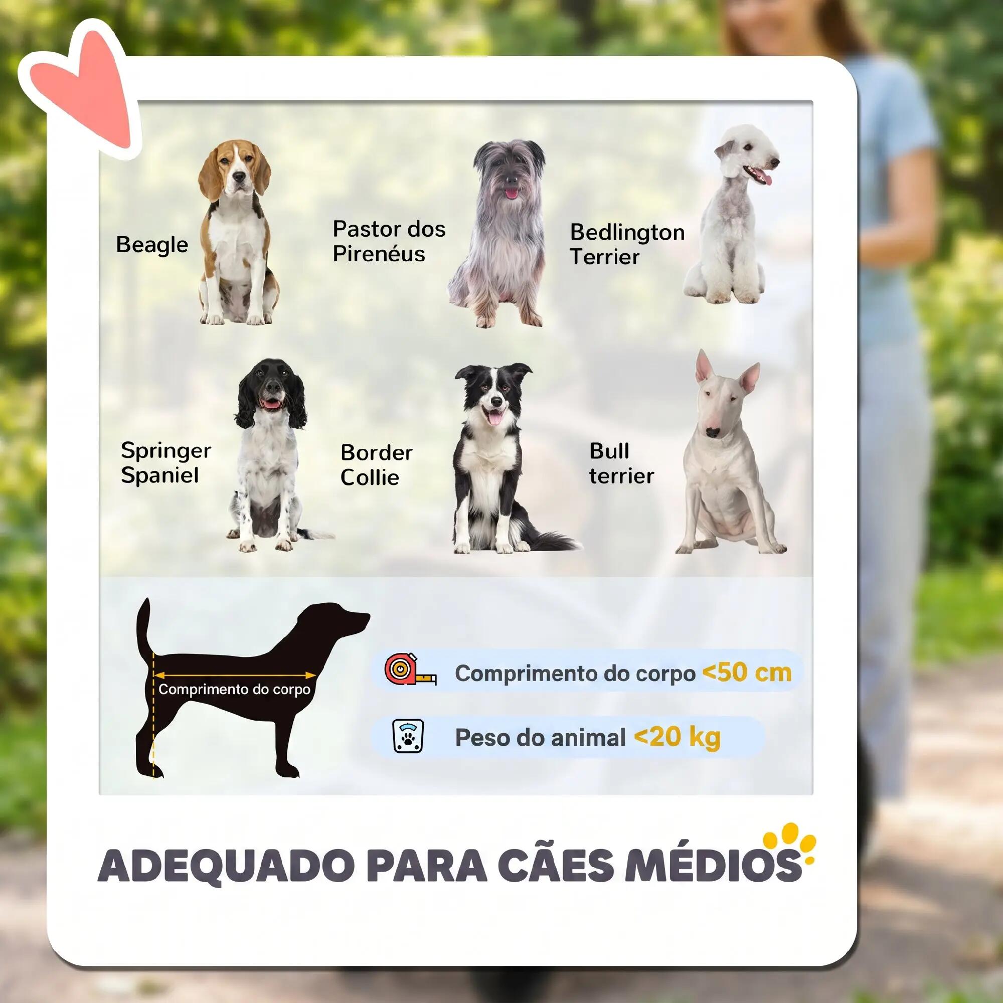Carrito para Perros PawHut 94x69x118 cm Marrón 7/10