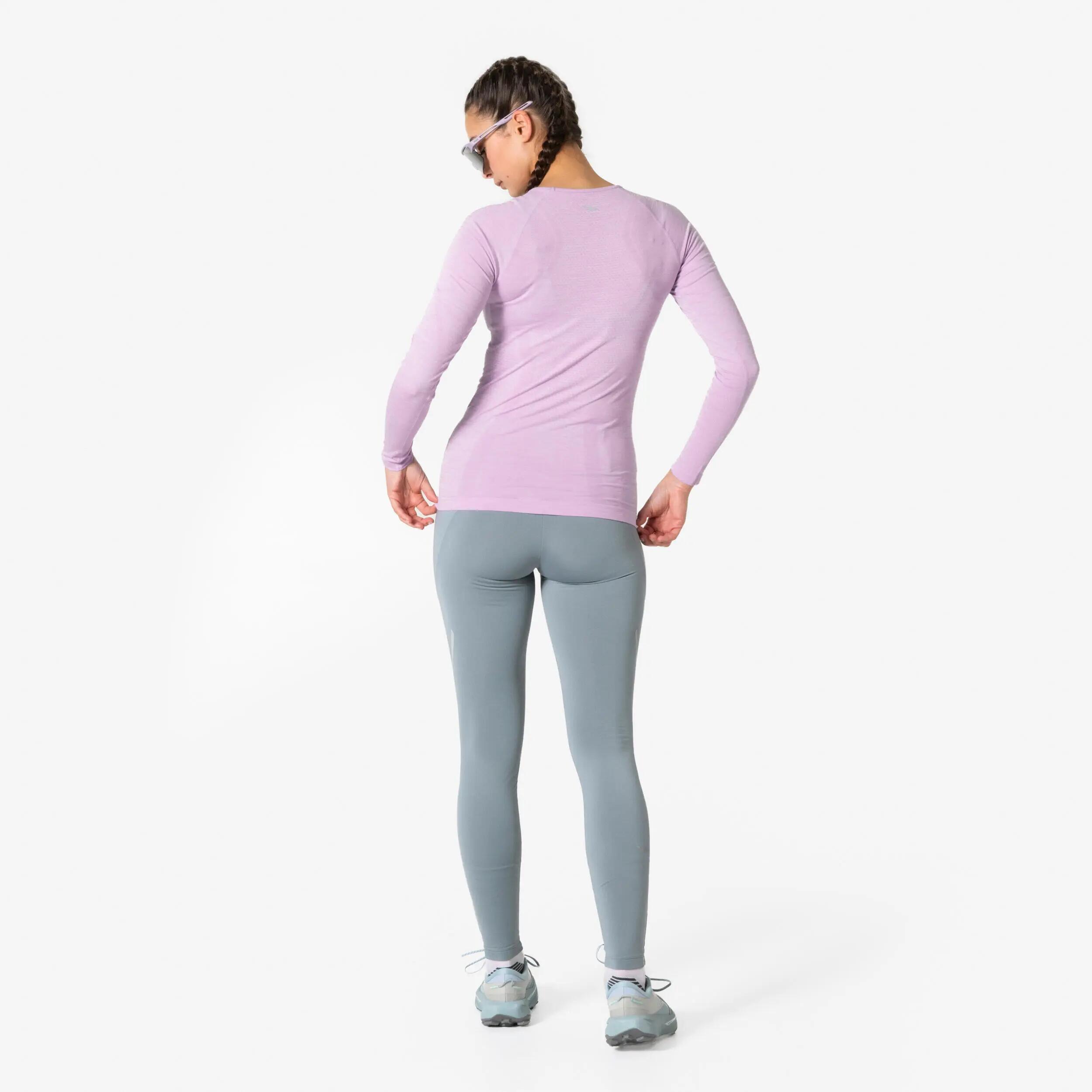 KIPRUN Damen Laufshirt mit langen Ärmeln, Run 500 lila 4/6