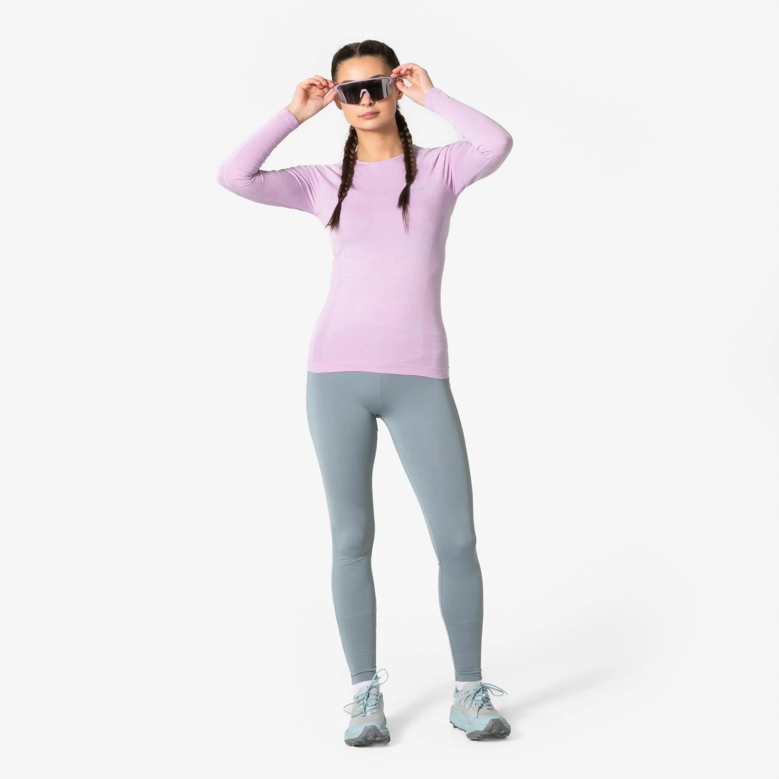 KIPRUN Damen Laufshirt mit langen Ärmeln, Run 500 lila 3/6