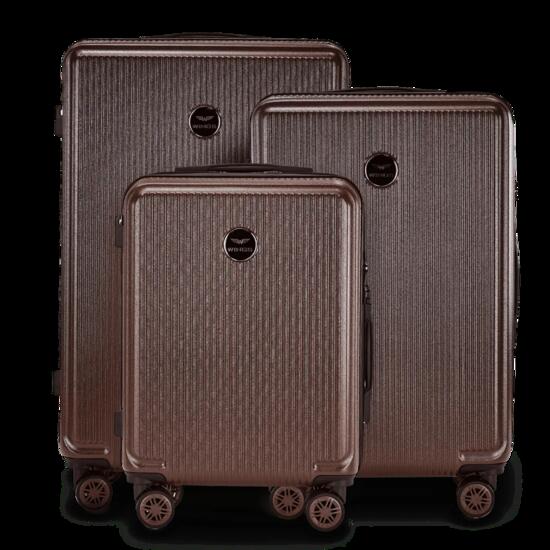 Ensemble de 3 valises Wings PC African Eagle 2.0 MARRON CHOCOLAT