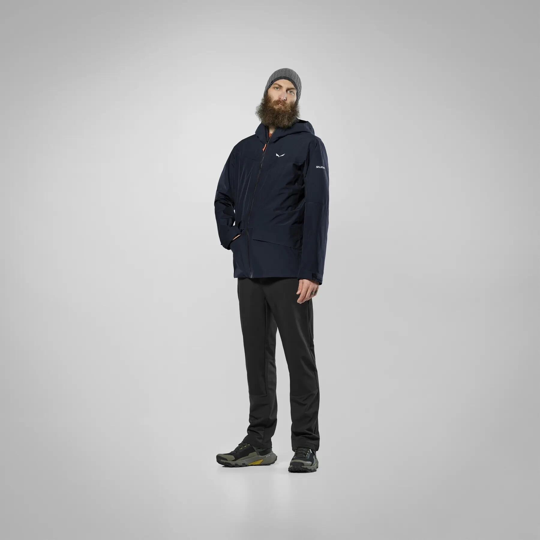 Jaqueta impermeável masculina Salewa PUEZ azul marinho tamanho XXL 6/7