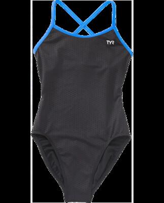 Tyr meisjes zwempak hexa trinityfit chloorbestendig zwemmen