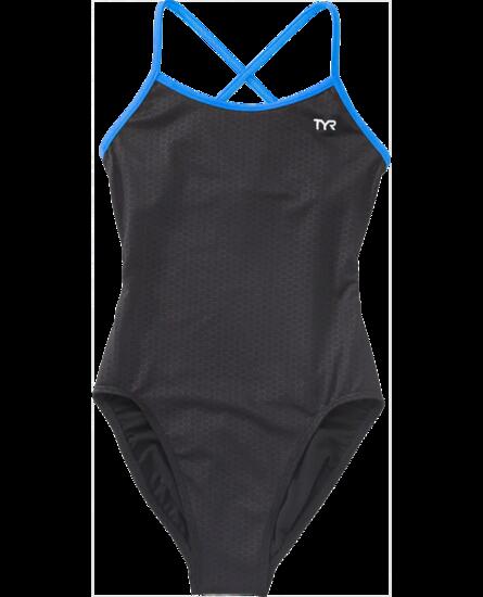 TYR Maillot de bain natation fille Hexa Trinityfit résistant chlore