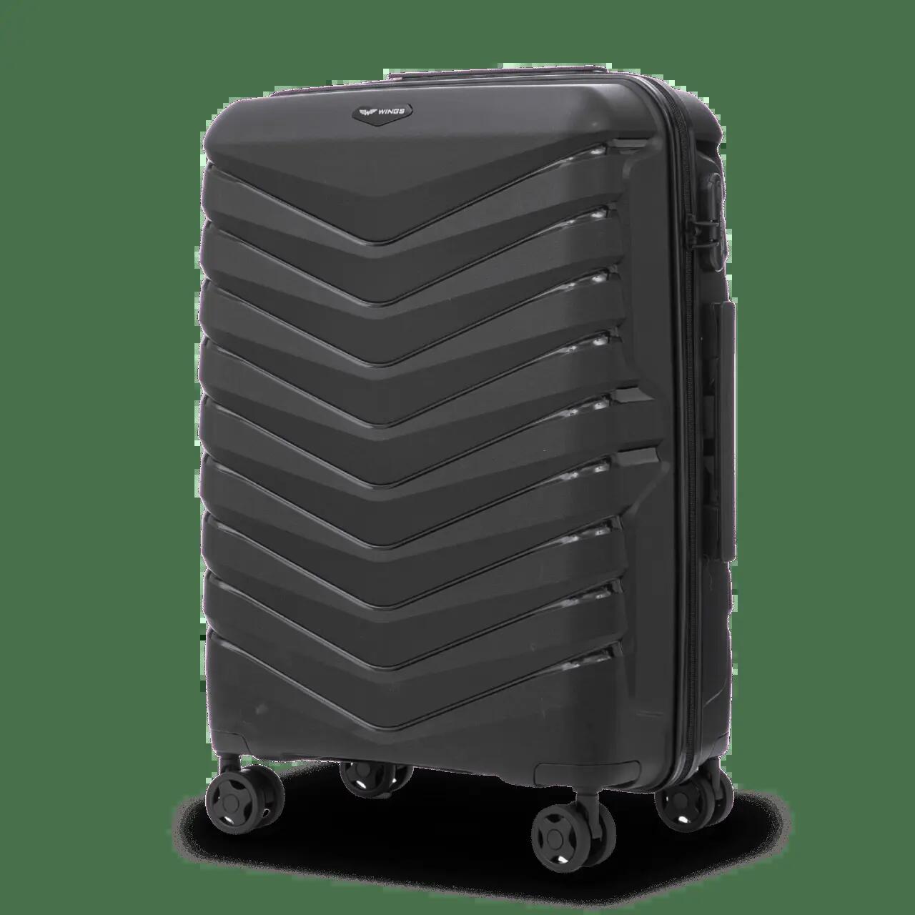 WINGS PHOENIX 2.0 middelgrote koffer van polypropyleen, 24 inch, ZWART 1/10